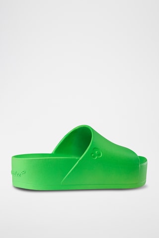 Mules plateformes Jeanne Néon - Vert clair