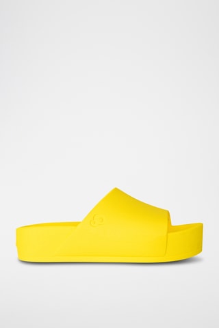 Mules plateformes Jeanne Néon - Jaune