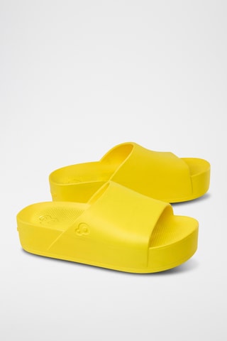 Mules plateformes Jeanne Néon - Jaune