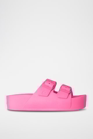 Mules plateformes Jeannette Néon - Rose