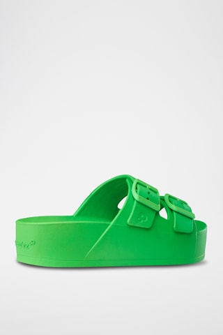Mules plateformes Jeannette Néon - Vert