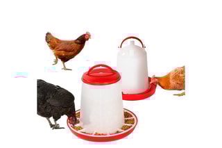 Mangeoire et abreuvoir à poules - 3 l et 3 kg