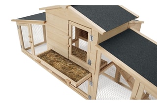 Poulailler clapier XXL avec pondoir - 6 poules