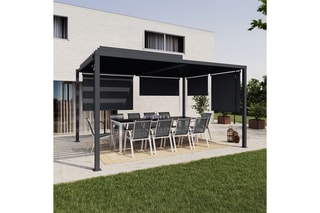 Pergola bioclimatique avec stores -  3 x 4 m