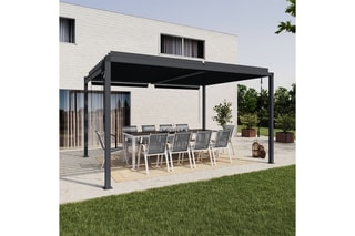 Pergola bioclimatique avec stores -  3 x 4 m