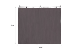 2 rideaux universels pergola - 290 x 215 cm - 390 x 215 cm
