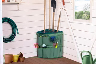 Rangement d’angle pour outils de jardin - Vert