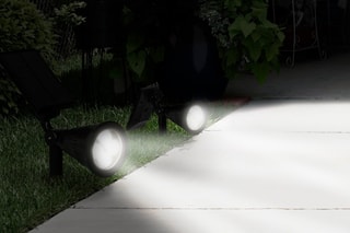 2 spots LED solaires 2-en-1 - Blanc