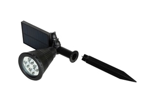 2 spots LED solaires 2-en-1 - Blanc
