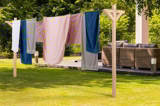 Etendoir à linge en pin canadien - Naturel