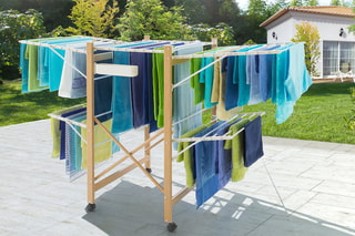 Etendoir à linge extensible et pliable Deluxe - 28 m d'étendage