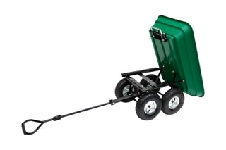 Chariot de jardin benne inclinable avec sac - 60 x 53,5 x 152 cm