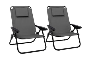2 fauteuils de plage pliables - 90 x 61 x 54 cm