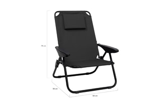 2 fauteuils de plage pliables - 64 x 58 x 79 cm