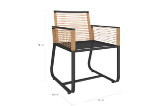 2 chaises de jardin Varna - 55 x 60 x 78 cm