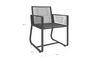 2 chaises de jardin Varna - 55 x 60 x 78 cm