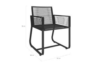 2 chaises de jardin Varna - 55 x 60 x 78 cm
