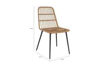 4 chaises de jardin Cuba - 83 x 43 x 54 cm
