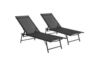 2 chaises longues Malaga - 190 x 58 x 33 cm