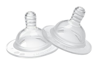 2 tétines anti-coliques sans BPA en silicone - Débit nouveau-né - Dès la naissance