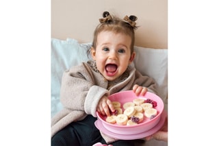 Assiette 2 en 1 sans BPA en silicone - 20 cm - Dès 6 mois