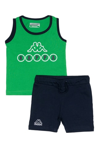 Débardeur et short - Vert et bleu marine