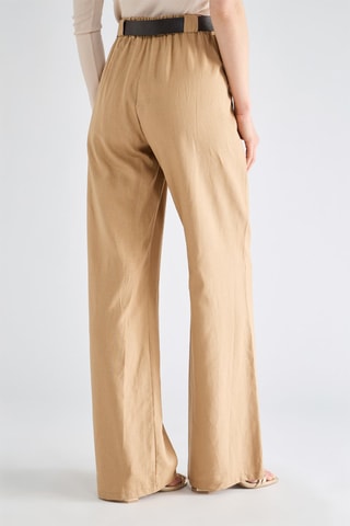 Pantalon droit en lin - Beige