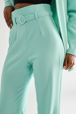 Pantalon taille haute - Vert d'eau
