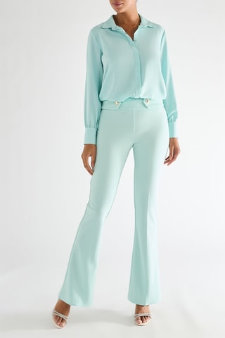 Pantalon flare - Vert d'eau