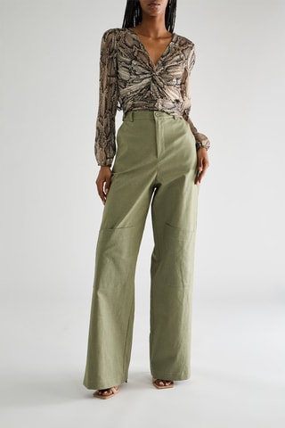 Pantalon wide legs - Vert