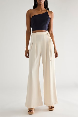 Pantalon taille haute - Ivoire