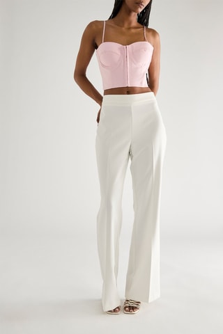Pantalon taille haute - Blanc