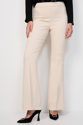 Pantalon taille haute - Beige