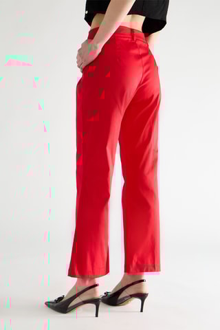 Pantalon droit - Rouge