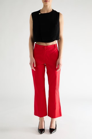 Pantalon droit - Rouge