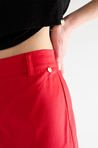Pantalon droit - Rouge