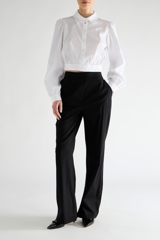 Pantalon carotte taille haute - Noir