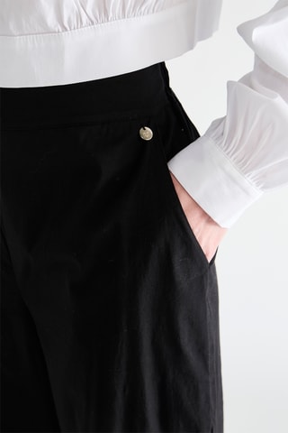 Pantalon carotte taille haute - Noir