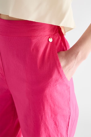 Pantalon carotte taille haute - Fuchsia