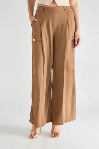 Pantalon wide legs - Beige