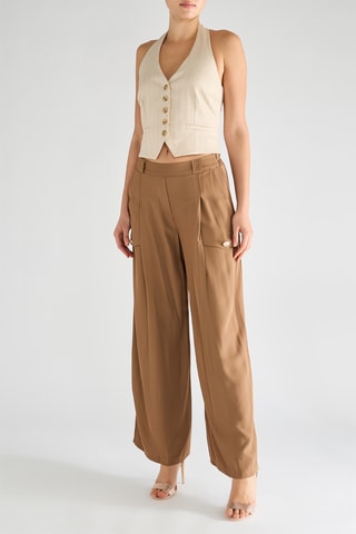 Pantalon wide legs - Beige