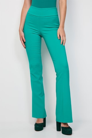 Pantalon taille haute - Vert