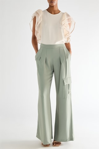 Pantalon palazzo - Vert