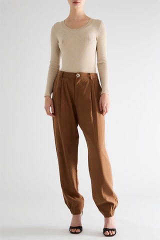 Pantalon droit - Beige
