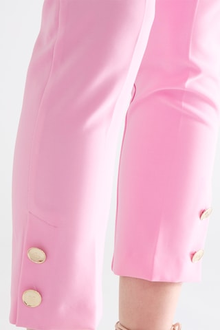 Pantalon droit 7/8 taille haute - Rose