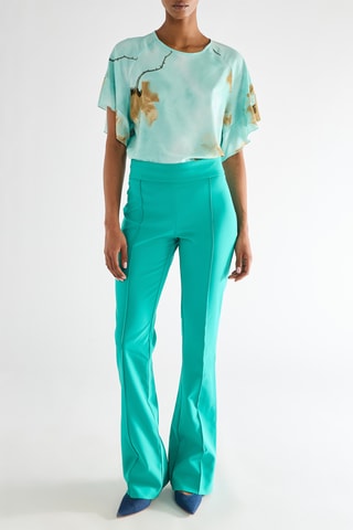 Pantalon flare - Turquoise