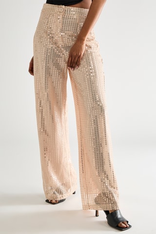 Pantalon palazzo - Rose pâle