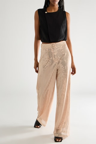 Pantalon palazzo - Rose pâle