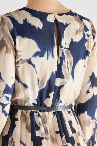 Robe plissée - Bleu