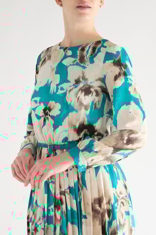 Robe plissée - Vert